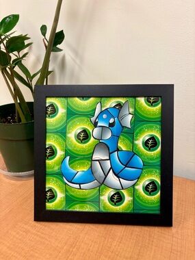 Homemade Pokemon Energy Card Mosaic Art - Dratini